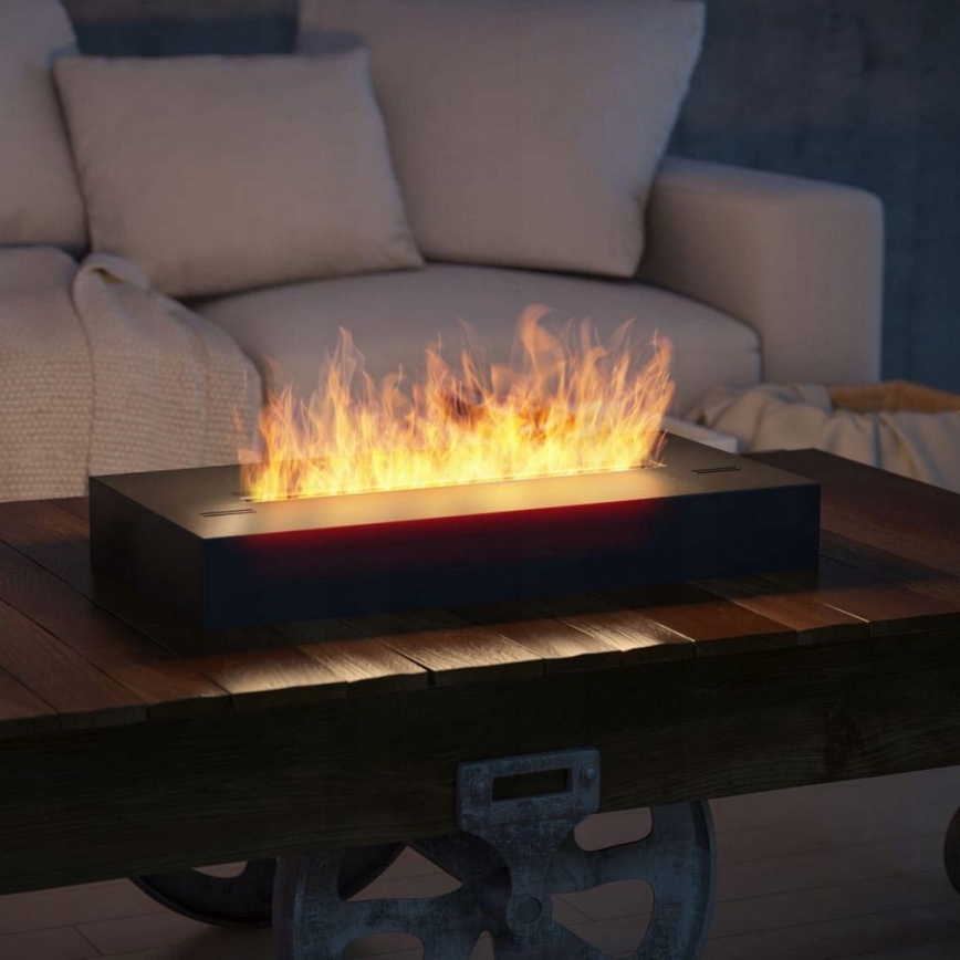 InFire - Caminetto BIO 8x60 cm 3kW nero