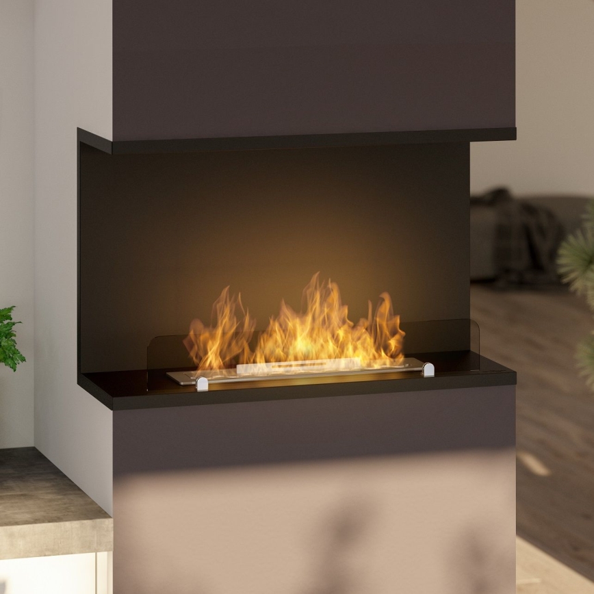 InFire - Caminetto BIO da incasso 80x45 cm 3kW nero
