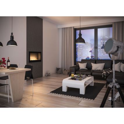 InFire - Caminetto BIO da incasso 90x50 cm 3kW nero