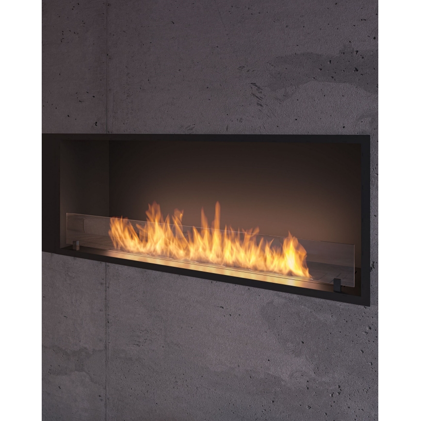InFire - Caminetto Integrato  BIO 49,4x124,4 cm 6kW nero