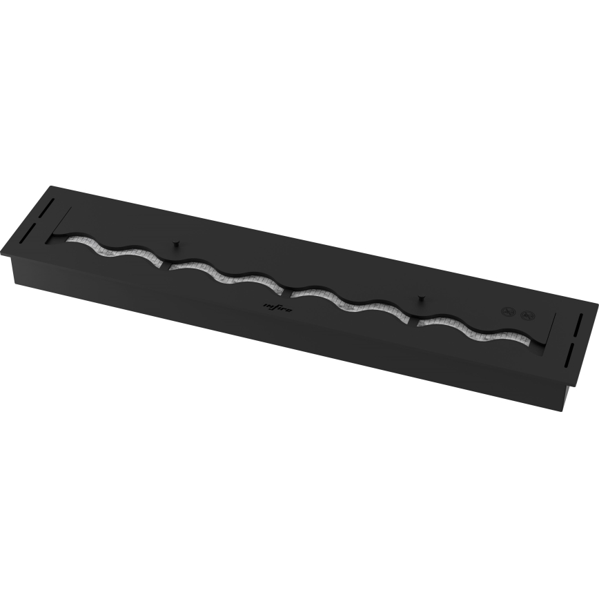 InFire - Caminetto Integrato BIO 7,5x100 cm 6kW nero