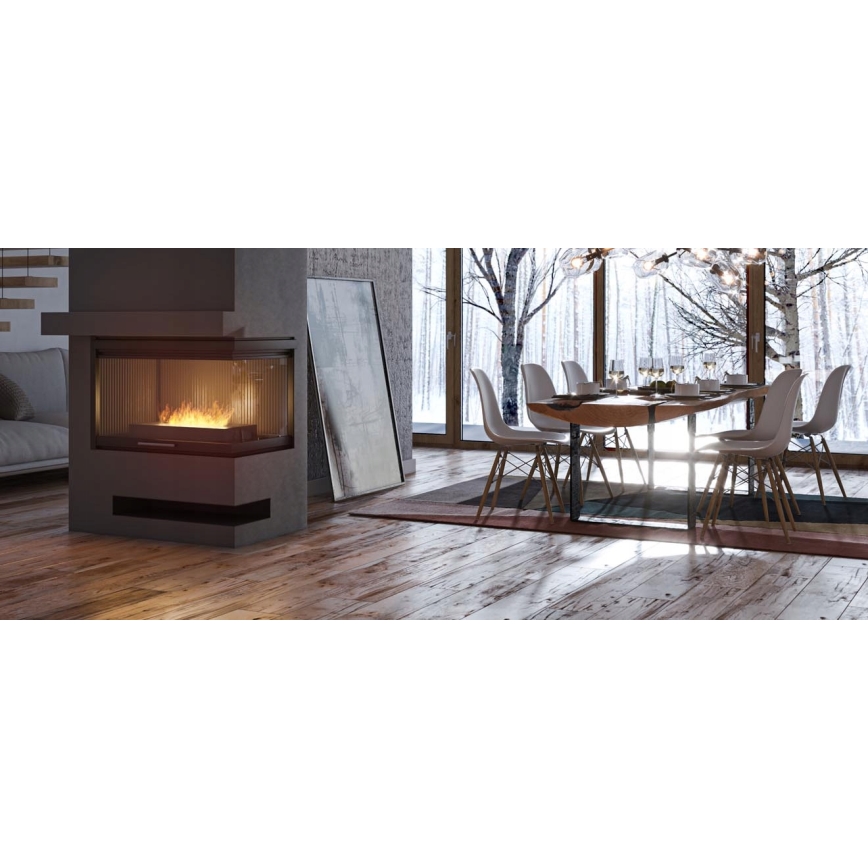 InFire - Cheminée BIO 8x50 cm 3kW noir