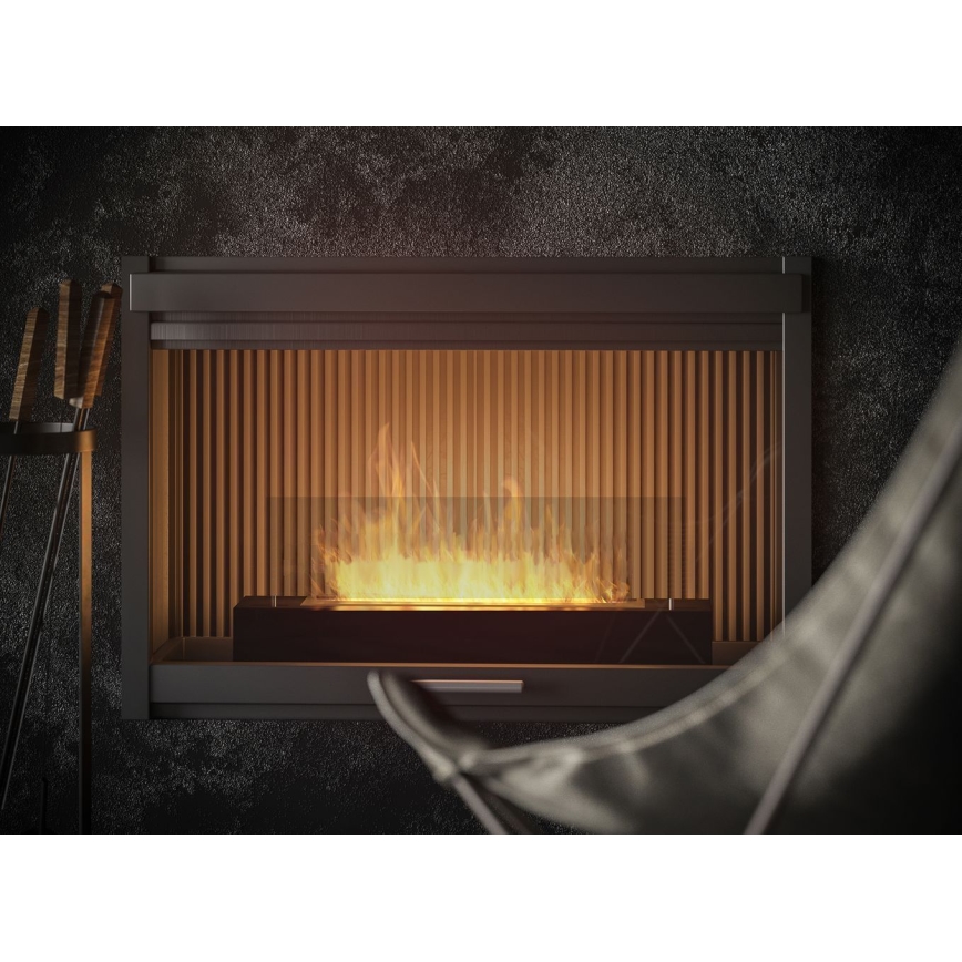 InFire - Cheminée BIO 8x60 cm 3kW noir