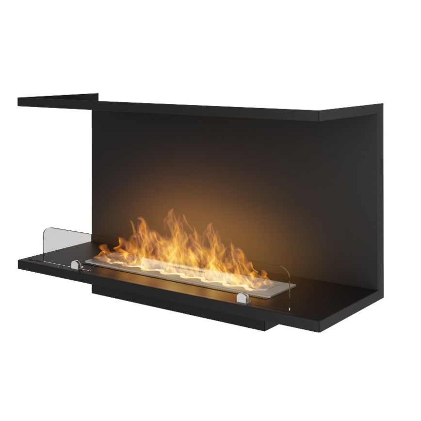 InFire - Cheminée encastrable BIO 80x45 cm 3kW noire