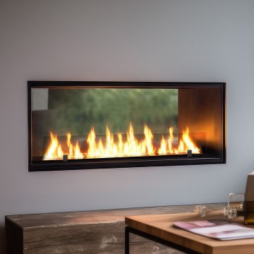 InFire - Cheminée encastrée BIO 48,5x123,5 cm 6kW noir