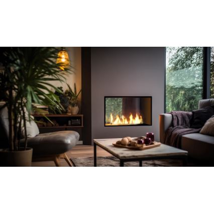 InFire - Cheminée encastrée BIO 48,5x83,5 cm 3,5kW noir