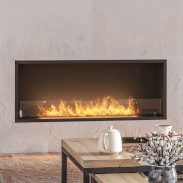 InFire - Cheminée encastrée BIO 49,4x124,4 cm 6kW noir