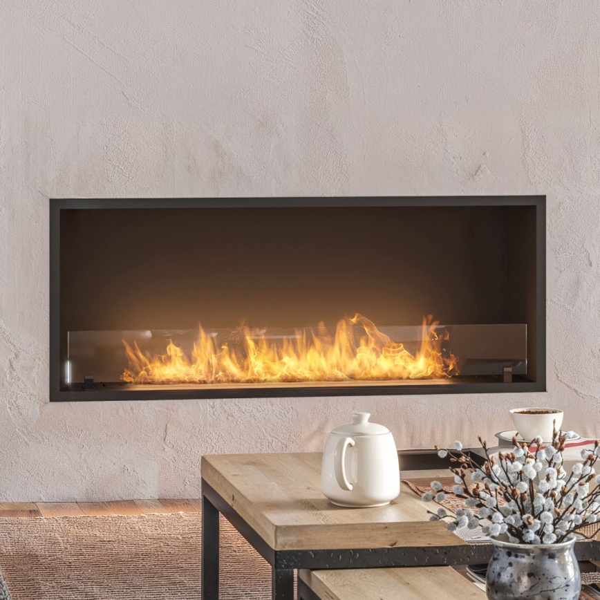 InFire - Cheminée encastrée BIO 49,4x124,4 cm 6kW noir