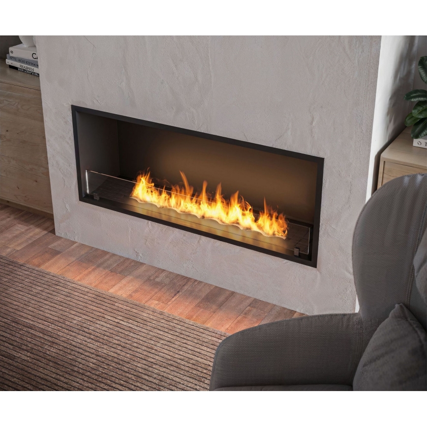 InFire - Cheminée encastrée BIO 49,4x124,4 cm 6kW noir