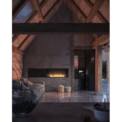 InFire - Cheminée encastrée BIO 49,4x124,4 cm 6kW noir
