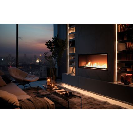 InFire - Cheminée encastrée BIO 49,4x124,4 cm 6kW noir