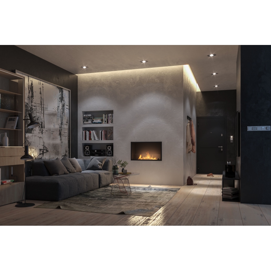 InFire - Cheminée encastrée BIO 49,4x84,4 cm 3,5kW noir