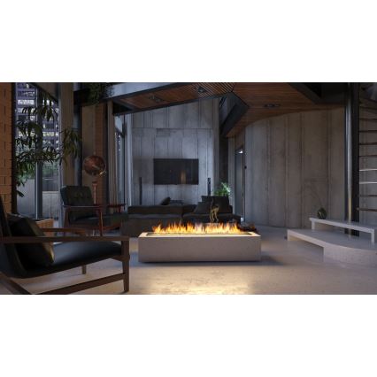 InFire - Cheminée encastrée BIO 7,5x120 cm 7kW noir