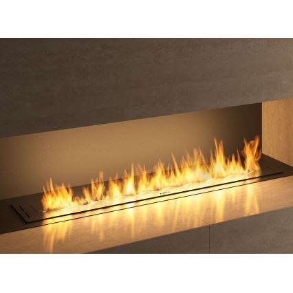 InFire - Cheminée encastrée BIO 7,5x120 cm 7kW noir