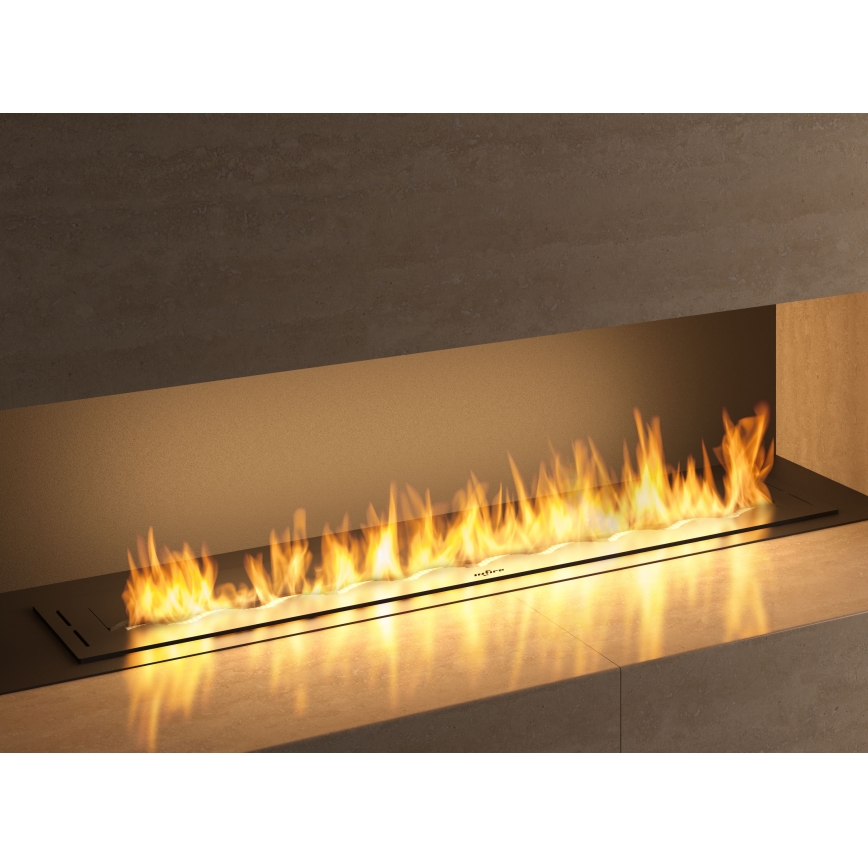 InFire - Cheminée encastrée BIO 7,5x120 cm 7kW noir