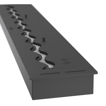InFire - Cheminée encastrée BIO 7,5x120 cm 7kW noir