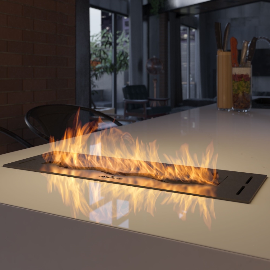 InFire - Cheminée encastrée BIO 7,5x50 cm 3,5kW noir