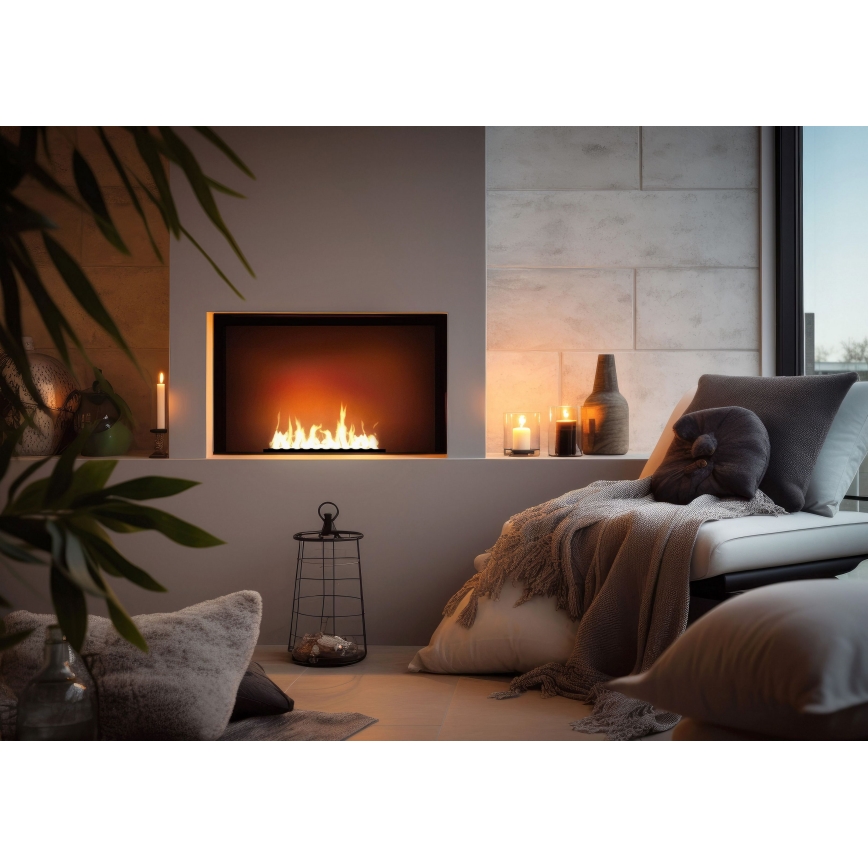 InFire - Cheminée encastrée BIO 7,5x50 cm 3,5kW noir