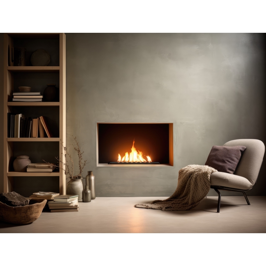 InFire - Cheminée encastrée BIO 7,5x50 cm 3,5kW noir