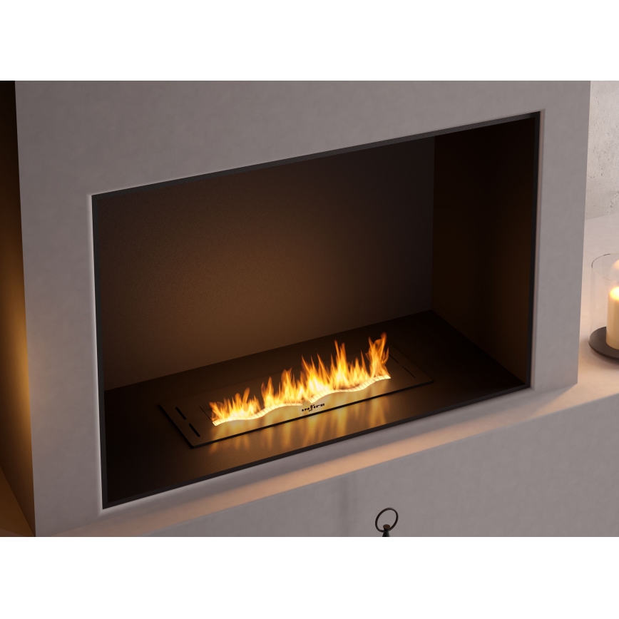 InFire - Cheminée encastrée BIO 7,5x50 cm 3,5kW noir