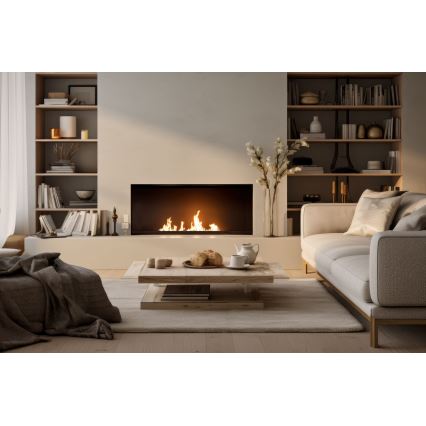 InFire - Cheminée encastrée BIO 7,5x60 cm 3,5kW noir
