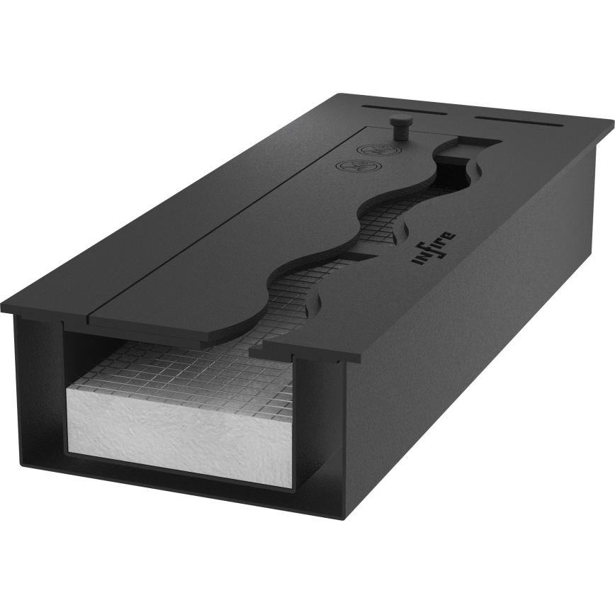 InFire - Cheminée encastrée BIO 7,5x60 cm 3,5kW noir