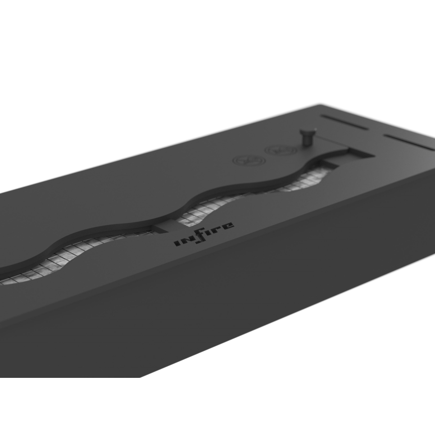 InFire - Cheminée encastrée BIO 7,5x60 cm 3,5kW noir
