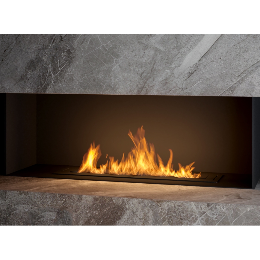 InFire - Cheminée encastrée BIO 7,5x80 cm 6kW noir