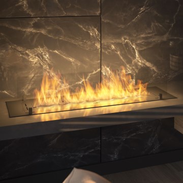 InFire - Cheminée encastrée BIO 8,5x120 cm 6kW noir
