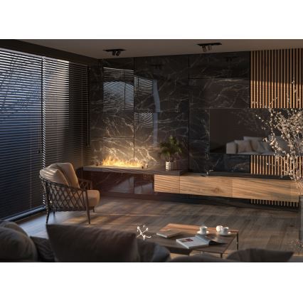 InFire - Cheminée encastrée BIO 8,5x120 cm 6kW noir