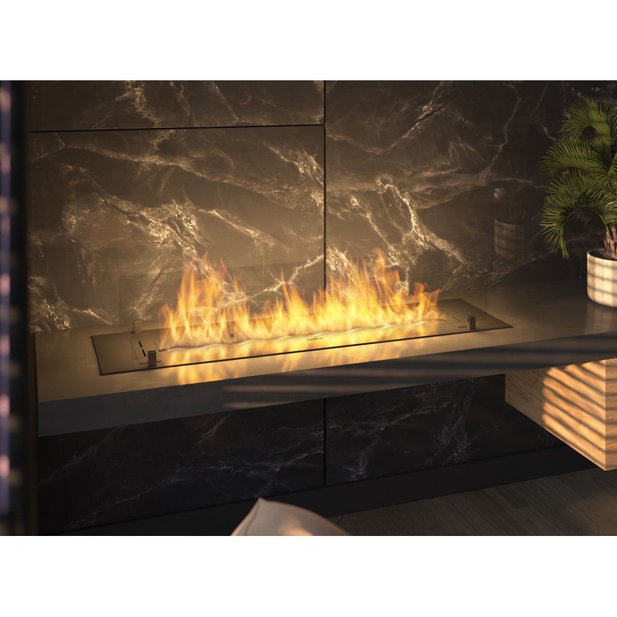 InFire - Cheminée encastrée BIO 8,5x120 cm 6kW noir