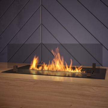 InFire - Cheminée encastrée BIO 8,5x60 cm 3,5kW noir