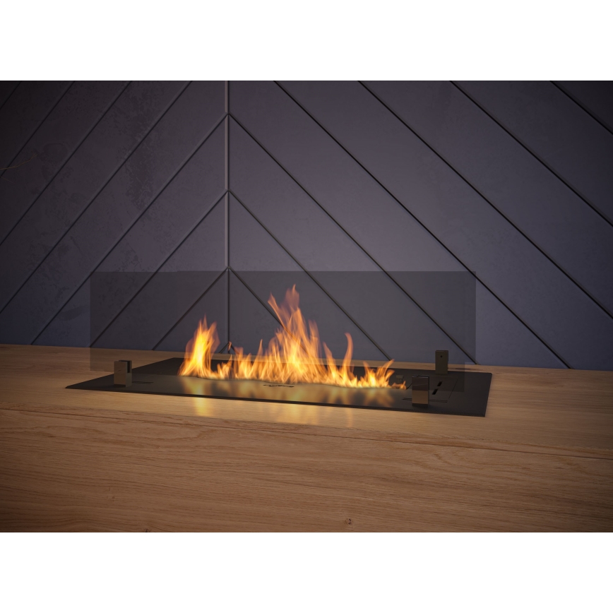 InFire - Cheminée encastrée BIO 8,5x60 cm 3,5kW noir