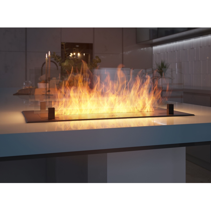InFire - Cheminée encastrée BIO 8,5x60 cm 3,5kW noir