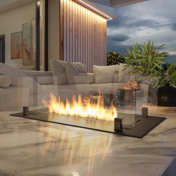 InFire - Cheminée encastrée BIO 8,5x80 cm 3,5kW noir