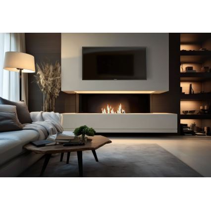 InFire - Cheminée encastrée BIO 8,5x80 cm 3,5kW noir
