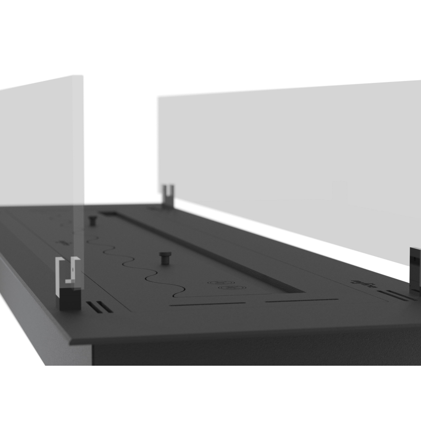 InFire - Cheminée encastrée BIO 8,5x80 cm 3,5kW noir