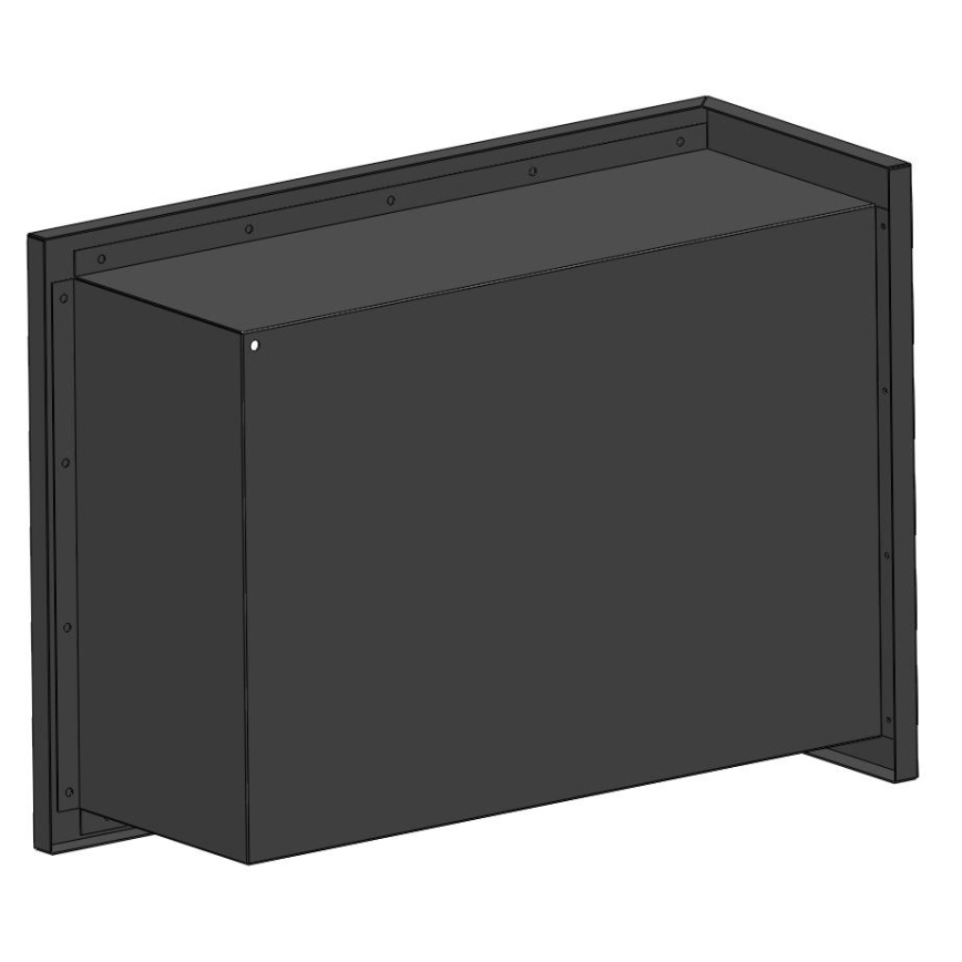 InFire - Coin Cheminée BIO 45x60 cm 3kW noir