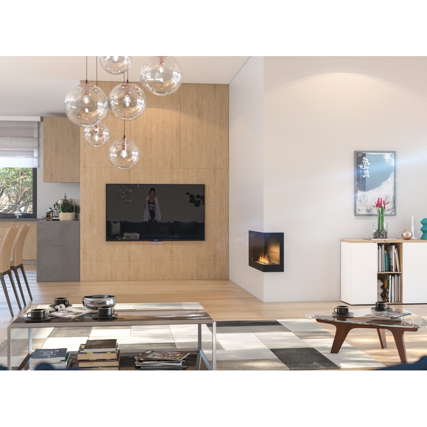 InFire - Coin Cheminée BIO 45x90 cm 3kW noir