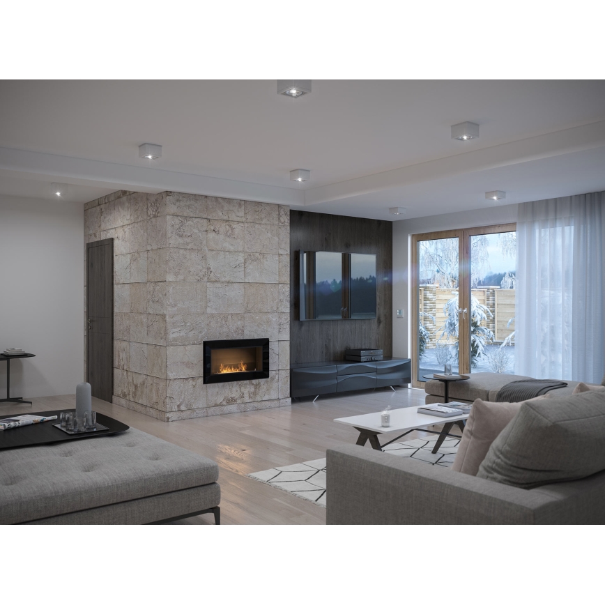 InFire - Integrato Caminetto BIO 49x90 cm 3kW nero