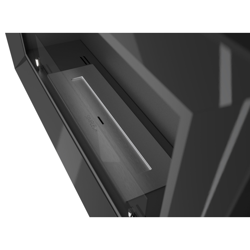 InFire - Integrato Caminetto BIO 49x90 cm 3kW nero