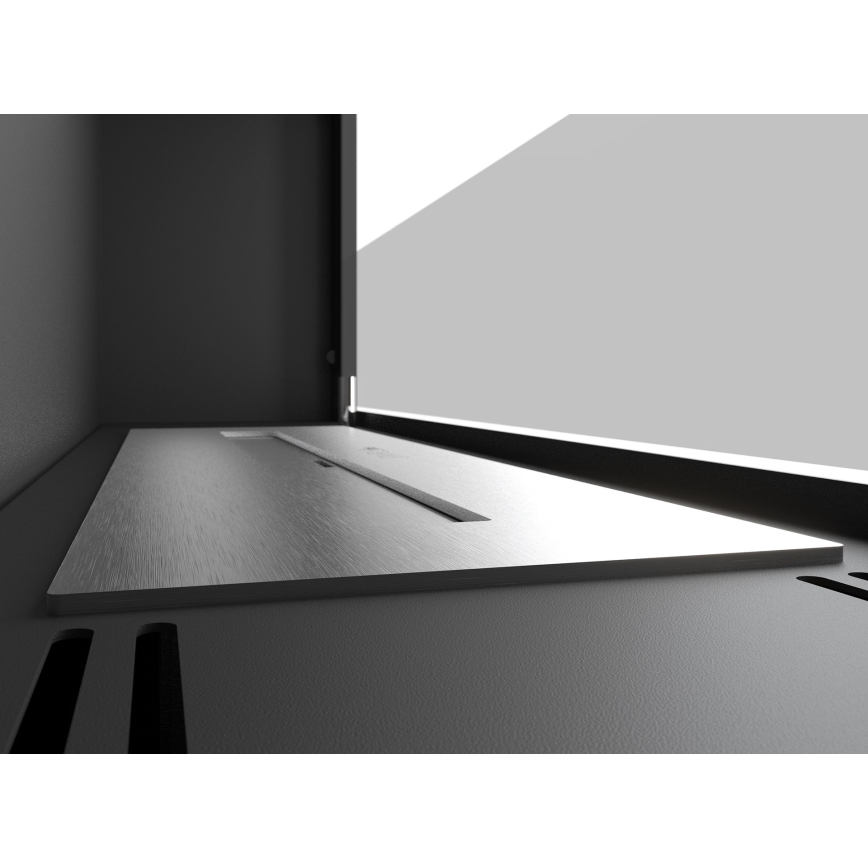 InFire - Integrato Caminetto BIO 49x90 cm 3kW nero