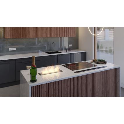 InFire - Integrato Caminetto BIO 5,5x50 cm 3kW nero