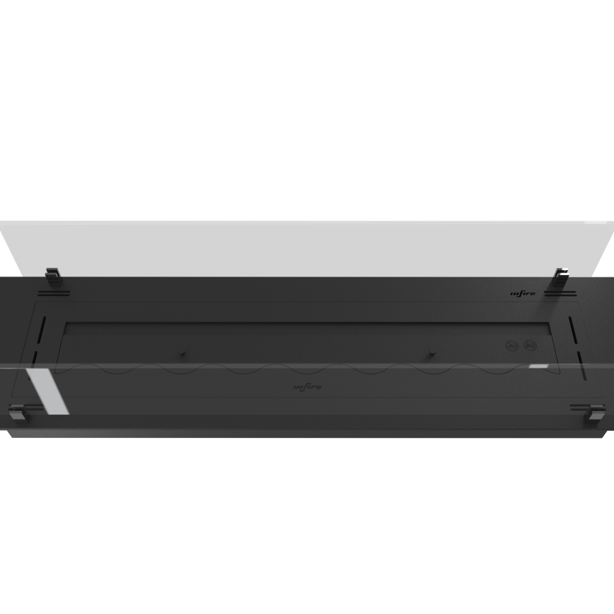 InFire - Integrato Caminetto BIO 8,5x120 cm 6kW nero