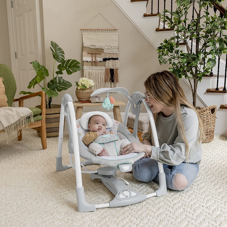 Ingéniosité - Balançoire vibrante pour bébé avec mélodie 2en1 WIMBERLY