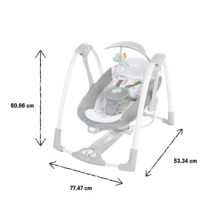 Ingéniosité - Balançoire vibrante pour bébé avec mélodie 2en1 WIMBERLY