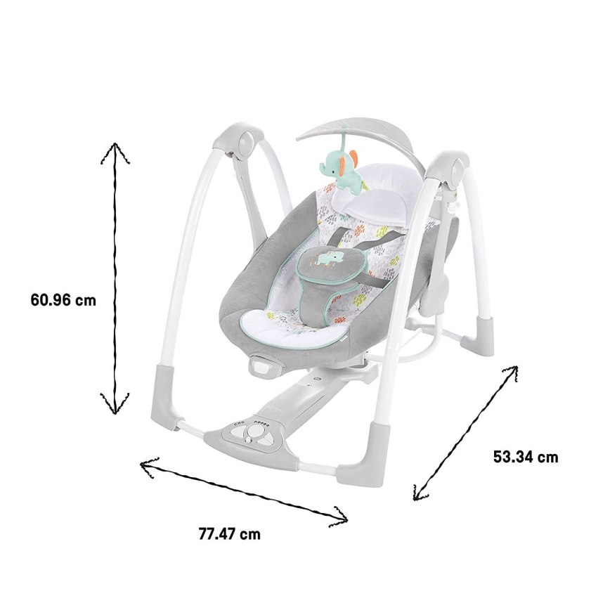 Ingéniosité - Balançoire vibrante pour bébé avec mélodie 2en1 WIMBERLY