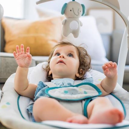 Ingenuity - Altalena vibrante per bambini con melodia 2in1 NASH