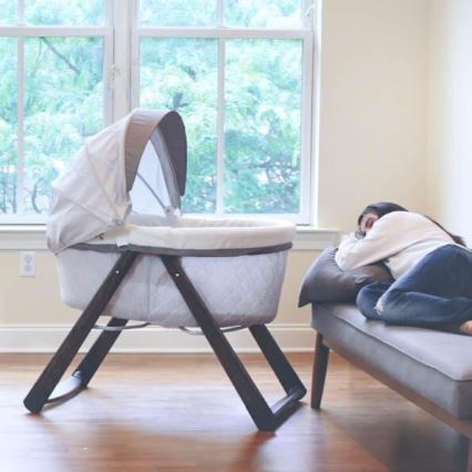 Ingenuity - Baby-Schaukelbett CARRINGTON grau/braun