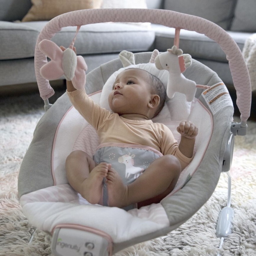 Ingenuity – Baby-Schwingliege mit Melodie FLORA THE UNICORN